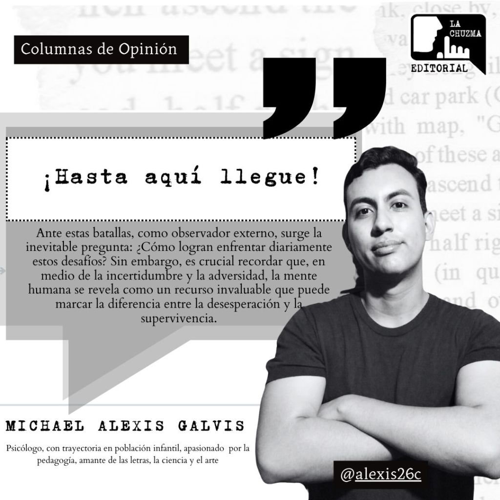 ¡Hasta aquí llegue!