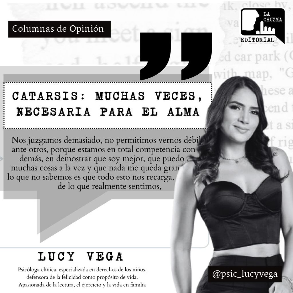 CATARSIS: MUCHAS VECES, NECESARIA PARA EL&nbsp;ALMA